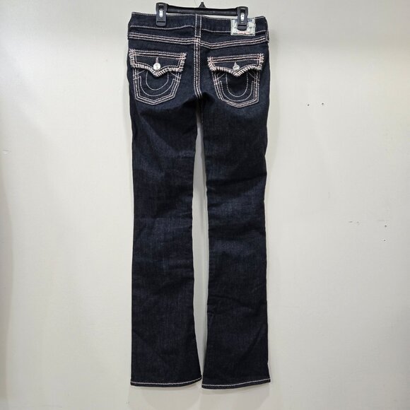 True Religion Dark Wash Boot Cut Denim Jeans Size 28 - Picture 8 of 16